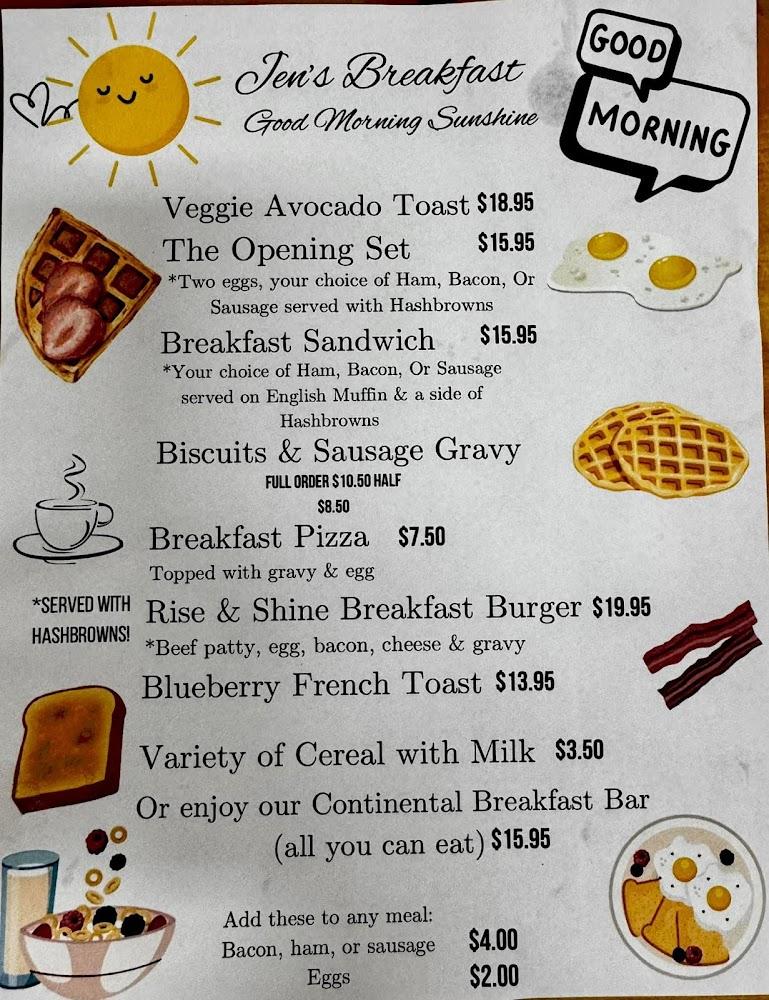 Jen's Pizzaria Menu image 1
